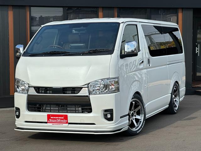 ハイエースバン スーパーＧＬ　ダークプライムＩＩ　ＢＵＡＮＪＡＰＡＮデモカー／ブラウンアンティーク仕様／ローダウン／ベッドキット／アルパインＢＩＧＸフローティングナビ／アルパイン１２．８型フリップダウンモニター（45枚目）