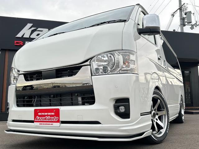 ハイエースバン スーパーＧＬ　ダークプライムＩＩ　ＢＵＡＮＪＡＰＡＮデモカー／ブラウンアンティーク仕様／ローダウン／ベッドキット／アルパインＢＩＧＸフローティングナビ／アルパイン１２．８型フリップダウンモニター（48枚目）