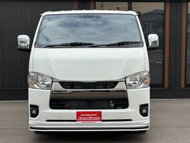 ハイエースバン スーパーＧＬ　ダークプライムＩＩ　ＢＵＡＮＪＡＰＡＮデモカー／ブラウンアンティーク仕様／ローダウン／ベッドキット／アルパインＢＩＧＸフローティングナビ／アルパイン１２．８型フリップダウンモニター（69枚目）