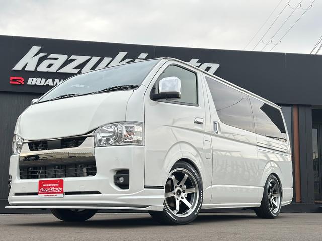 ハイエースバン スーパーＧＬ　ダークプライムＩＩ　ＢＵＡＮＪＡＰＡＮデモカー／ブラウンアンティーク仕様／ローダウン／ベッドキット／アルパインＢＩＧＸフローティングナビ／アルパイン１２．８型フリップダウンモニター（71枚目）