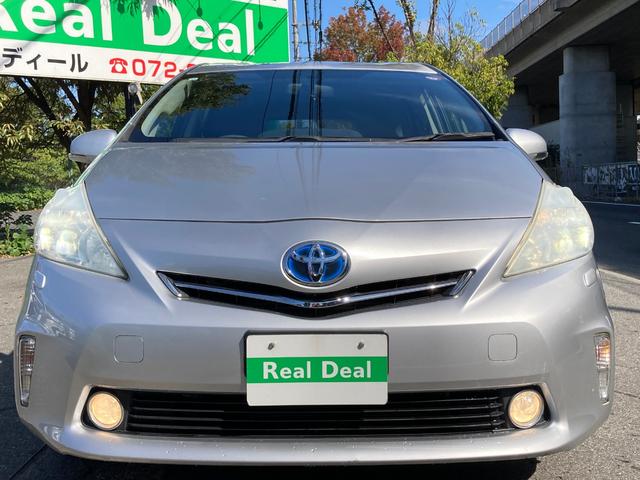 プリウスアルファ S 5名・スマートキー・PUSHスタート・純正SDナビ・TV・Bluetooth・バックカメラ・LEDヘッドライト・純正アルミホイール・オートエアコン・ECOモード・EVモード・電動格納ミラー・ETC(3枚目)