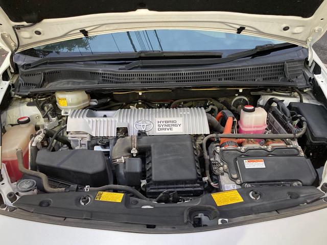 プリウス S 後期モデル・パールホワイト・車内クリーニング・ボディーメンンテナンス・SDナビ・Bluetooth・Bカメラ・スマートキー・PUSHスタート・純正15インチアルミホイール・HIDヘッド・オートAC(55枚目)