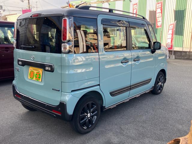 フレアワゴンタフスタイル ハイブリッドＸＳ　前後ドラレコ　ナビ　フルセグＴＶ　ＥＴＣ　両側パワースライドドア　シートヒーター　フルフラット　ルーフレール　クルーズコントロール　スマートキー　クリアランスソナー　レーンアシスト　オートライト（5枚目）