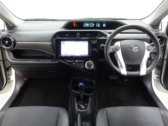 アクア Ｇブラックソフトレザーセレクション　フルセグ　メモリーナビ　ＤＶＤ再生　バックカメラ　衝突被害軽減システム　ＥＴＣ　ドラレコ　ＬＥＤヘッドランプ　ワンオーナー　記録簿（9枚目）