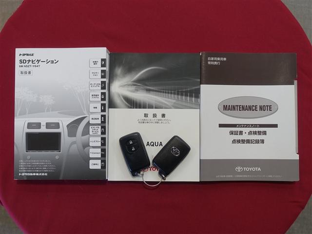 アクア Ｇブラックソフトレザーセレクション　フルセグ　メモリーナビ　ＤＶＤ再生　バックカメラ　衝突被害軽減システム　ＥＴＣ　ドラレコ　ＬＥＤヘッドランプ　ワンオーナー　記録簿（34枚目）