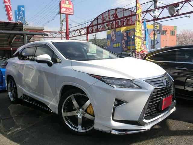 ＲＸ ＲＸ４５０ｈ　バージョンＬ　全国６ヶ月保証　修復歴無　本革　エアーシート　モデリスタエアロ　マフラー　全周囲カメラ　ＲＳ－Ｒ足回り　２２インチアルミ　ブラインドスポットモニター　同色フェンダーモール（3枚目）