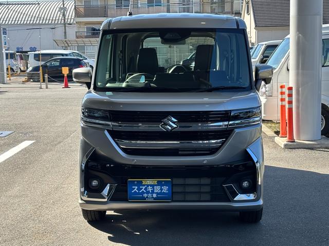 スペーシアカスタム カスタム HYBRID XSターボ ステアリングヒーター デュアルセンサーブレーキII|後席両側ワンアクションパワースライド|LEDヘッドランプ|電動パーキングブレーキ|マルチユースフラップ|スリムサーキュレーター|シートヒーター|(4枚目)