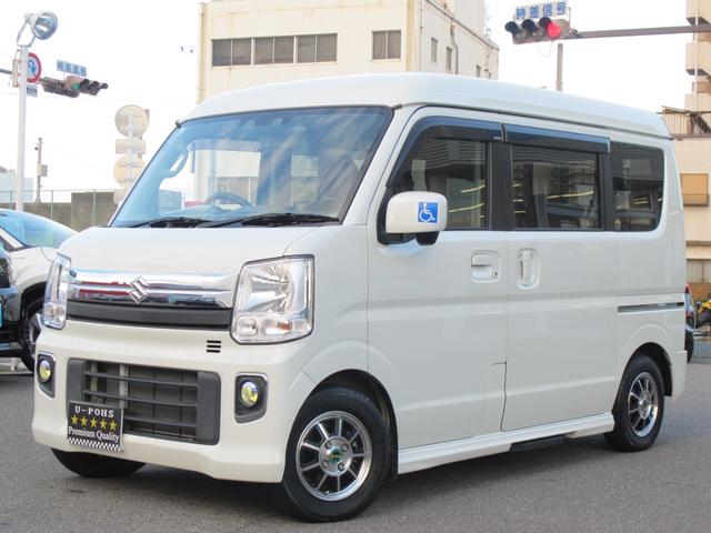 エブリイワゴン 車椅子移動者 分割式リアシート付 電動オートステップ装着車 純正ナビ(CN-RZ765W)フルセグTV・Bカメラ・ドラレコ・Bluetooth接続・衝突軽減システム・左オートステップ・電格ミラー・フォグランプ・ETC・スマートキー・社外12インチアルミホイール(10枚目)