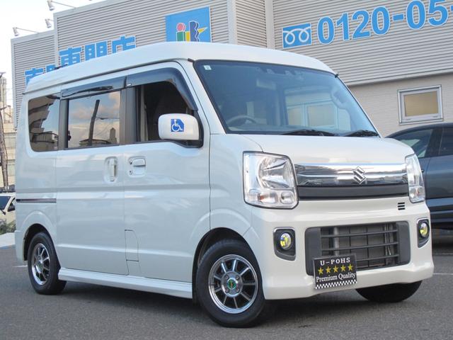 エブリイワゴン 車椅子移動者 分割式リアシート付 電動オートステップ装着車 純正ナビ(CN-RZ765W)フルセグTV・Bカメラ・ドラレコ・Bluetooth接続・衝突軽減システム・左オートステップ・電格ミラー・フォグランプ・ETC・スマートキー・社外12インチアルミホイール(11枚目)