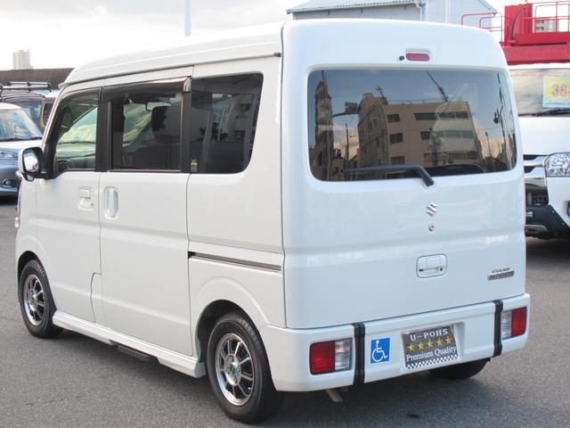 エブリイワゴン 車椅子移動者 分割式リアシート付 電動オートステップ装着車 純正ナビ(CN-RZ765W)フルセグTV・Bカメラ・ドラレコ・Bluetooth接続・衝突軽減システム・左オートステップ・電格ミラー・フォグランプ・ETC・スマートキー・社外12インチアルミホイール(13枚目)