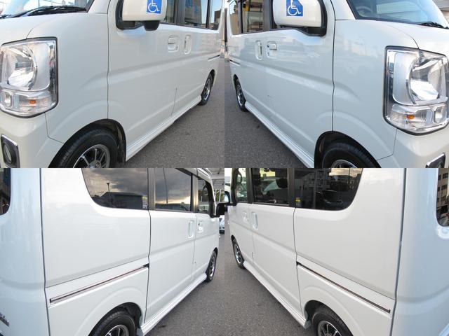エブリイワゴン 車椅子移動者 分割式リアシート付 電動オートステップ装着車 純正ナビ(CN-RZ765W)フルセグTV・Bカメラ・ドラレコ・Bluetooth接続・衝突軽減システム・左オートステップ・電格ミラー・フォグランプ・ETC・スマートキー・社外12インチアルミホイール(65枚目)
