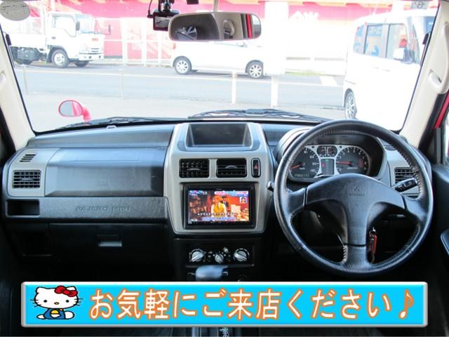 パジェロミニ ＶＲ－Ｓ　社外ナビ（ＭＤＶ－Ｓ７０７）フルセグＴＶ・Ｂカメラ・ＤＶＤ再生可・Ｂｌｕｅｔｏｏｔｈ接続・前後ドラレコ・背面タイヤ・ルーフレール・電動格納ミラー・社外１５インチアルミホイール（5枚目）