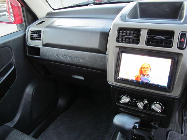 パジェロミニ ＶＲ－Ｓ　社外ナビ（ＭＤＶ－Ｓ７０７）フルセグＴＶ・Ｂカメラ・ＤＶＤ再生可・Ｂｌｕｅｔｏｏｔｈ接続・前後ドラレコ・背面タイヤ・ルーフレール・電動格納ミラー・社外１５インチアルミホイール（24枚目）