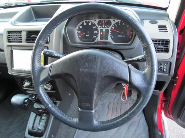 パジェロミニ ＶＲ－Ｓ　社外ナビ（ＭＤＶ－Ｓ７０７）フルセグＴＶ・Ｂカメラ・ＤＶＤ再生可・Ｂｌｕｅｔｏｏｔｈ接続・前後ドラレコ・背面タイヤ・ルーフレール・電動格納ミラー・社外１５インチアルミホイール（25枚目）