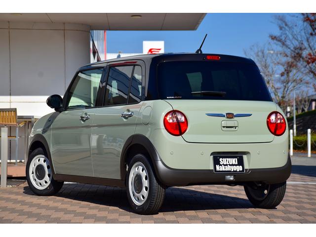 アルトラパンＬＣ ハイブリッドＸ　新車未登録車　スズキセーフティ　全方位カメラパッケージ　２トーンカラー　専用内装シート　ＬＥＤランプ　前席シートヒーター　ベンチシート　アイドリングストップ　革巻きステアリング　電格ミラー　純正アルミ（31枚目）