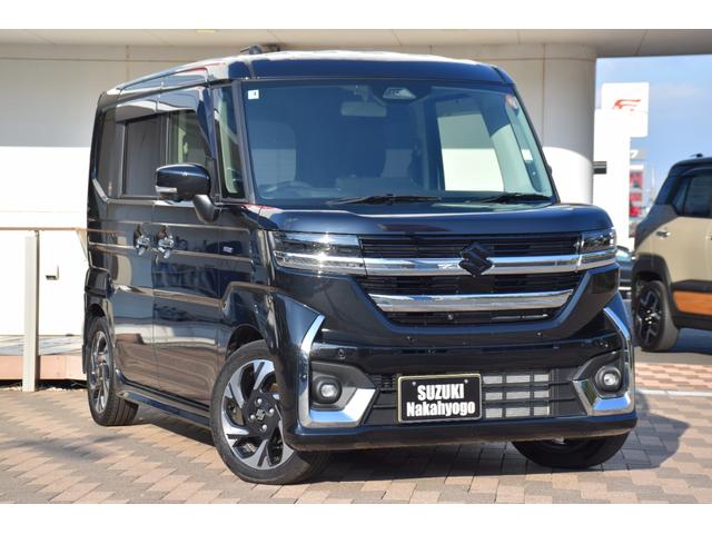 スペーシアカスタム ハイブリッドＸＳターボ　全方位モニター付き９インチナビ／ターボ車／デュアルセンサーブレーキサポートＩＩ／電動パーキングブレーキ／後席両側ワンタッチパワースライドドア／ＬＥＤヘッドライト／ステアリングヒーター／ＥＴＣ／（8枚目）