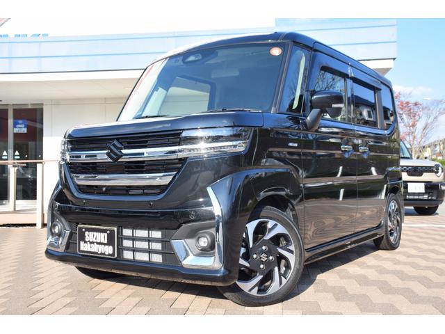 スペーシアカスタム ハイブリッドＸＳターボ　全方位モニター付き９インチナビ／ターボ車／デュアルセンサーブレーキサポートＩＩ／電動パーキングブレーキ／後席両側ワンタッチパワースライドドア／ＬＥＤヘッドライト／ステアリングヒーター／ＥＴＣ／（40枚目）