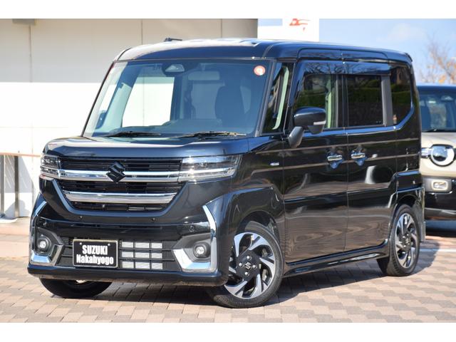 スペーシアカスタム ハイブリッドＸＳターボ　全方位モニター付き９インチナビ／ターボ車／デュアルセンサーブレーキサポートＩＩ／電動パーキングブレーキ／後席両側ワンタッチパワースライドドア／ＬＥＤヘッドライト／ステアリングヒーター／ＥＴＣ／（46枚目）