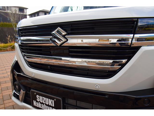 スペーシアカスタム ハイブリッドＸＳターボ　新車未登録　ターボ車　スズキセーフティ　全方位カメラ　９インチメーカーナビ　スズキコネクト　サーキュレータ　両側電動ドア　前席シートヒーター　ステアヒーター　ＬＥＤライト　フォグライト　純正アルミ（34枚目）