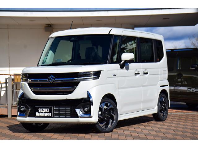 スペーシアカスタム ハイブリッドＸＳターボ　新車未登録　ターボ車　スズキセーフティ　全方位カメラ　９インチメーカーナビ　スズキコネクト　サーキュレータ　両側電動ドア　前席シートヒーター　ステアヒーター　ＬＥＤライト　フォグライト　純正アルミ（39枚目）