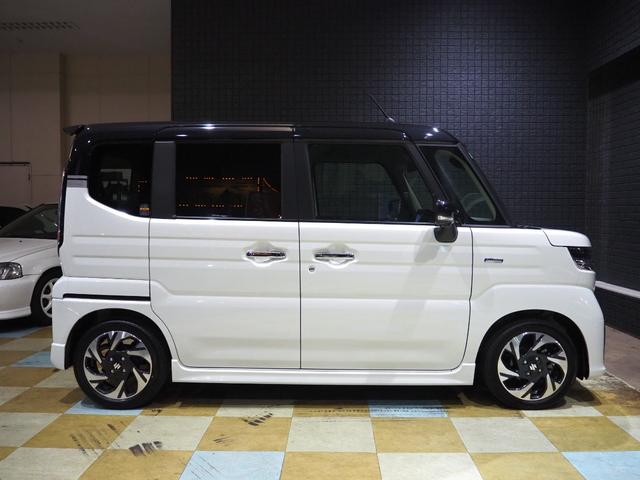 スペーシアカスタム ハイブリッドXSターボ ツートンカラー 純正9インチナビ 全方位モニター セーフティサポート シートヒーター ステリングヒーター 両側パワースライドドア 電動パーキングブレーキ パドルシフト(6枚目)