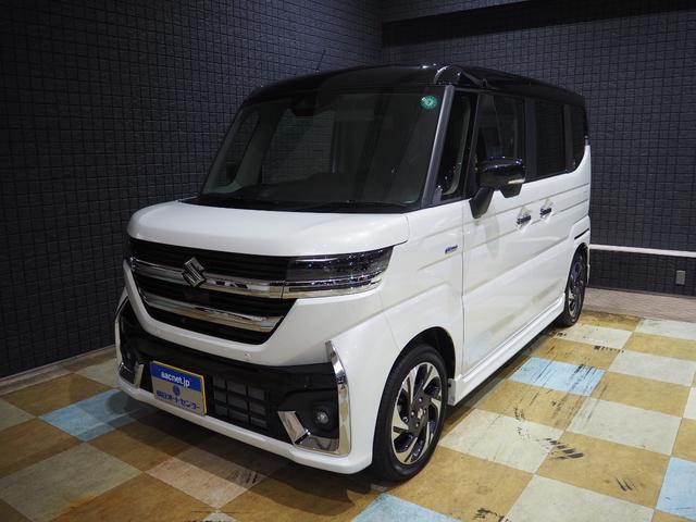 スペーシアカスタム ハイブリッドXSターボ ツートンカラー 純正9インチナビ 全方位モニター セーフティサポート シートヒーター ステリングヒーター 両側パワースライドドア 電動パーキングブレーキ パドルシフト(10枚目)