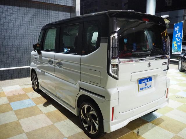 スペーシアカスタム ハイブリッドXSターボ ツートンカラー 純正9インチナビ 全方位モニター セーフティサポート シートヒーター ステリングヒーター 両側パワースライドドア 電動パーキングブレーキ パドルシフト(12枚目)