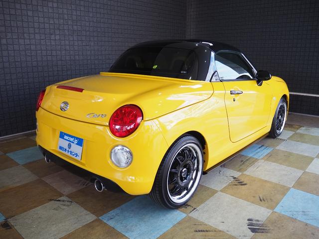 コペン セロ 5速MT 純正フロントロアスカート GRサイドスカート D SPORTフロントグリル RGスポイラー WORKエモーション RS11 16インチAW フジツボマフラー タナベフロアブレース(11枚目)