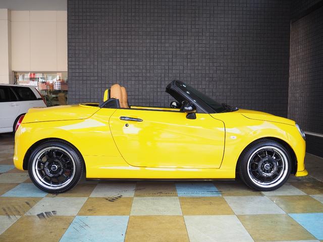 コペン セロ 5速MT 純正フロントロアスカート GRサイドスカート D SPORTフロントグリル RGスポイラー WORKエモーション RS11 16インチAW フジツボマフラー タナベフロアブレース(14枚目)