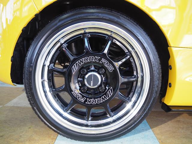 コペン セロ 5速MT 純正フロントロアスカート GRサイドスカート D SPORTフロントグリル RGスポイラー WORKエモーション RS11 16インチAW フジツボマフラー タナベフロアブレース(24枚目)