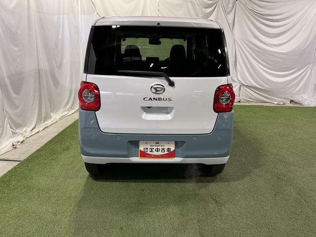 ムーヴキャンバス ストライプスＧ　シートヒーター　ステアリングスイッチ　ホッとカップホルダー　オートエアコン　キーフリーシステム　両側パワースライドドア　電動格納ミラー　認定中古車　ＣＶＴ　６６０（5枚目）