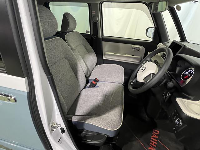 ムーヴキャンバス ストライプスＧ　シートヒーター　ステアリングスイッチ　ホッとカップホルダー　オートエアコン　キーフリーシステム　両側パワースライドドア　電動格納ミラー　認定中古車　ＣＶＴ　６６０（9枚目）
