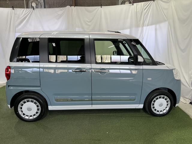 ムーヴキャンバス ストライプスＧ　ディスプレイオーディオ　バックカメラ　シートヒーター　ホッとカップホルダー　ステアリングスイッチ　キーフリーシステム　両側パワースライドドア　認定中古車　ＣＶＴ　６６０（4枚目）