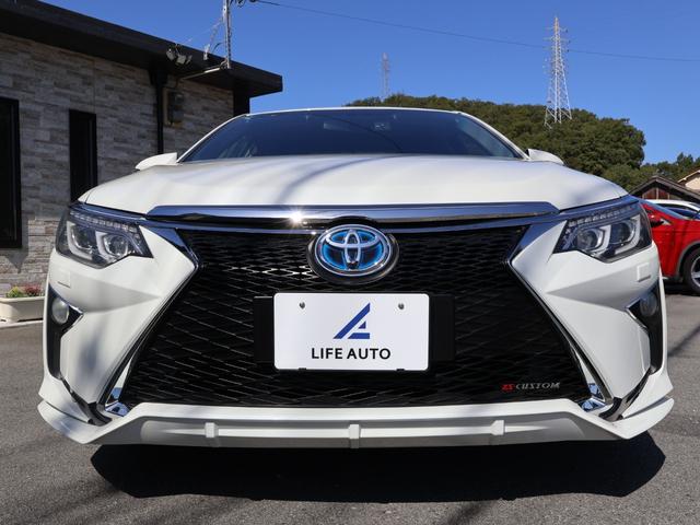 カムリ ハイブリッド　Ｇパッケージ　・ＺＳ－ＣＵＳＴＯＭフロントバンパー・純正ＨＤＤナビ・フルセグＴＶ・バックカメラ・社外２０ＡＷ・ＨＩＤオートライト・フォグ・クルーズコントロール・ＥＴＣ・前後ドラレコ・ステアリングスイッチ・ＢＴ（16枚目）