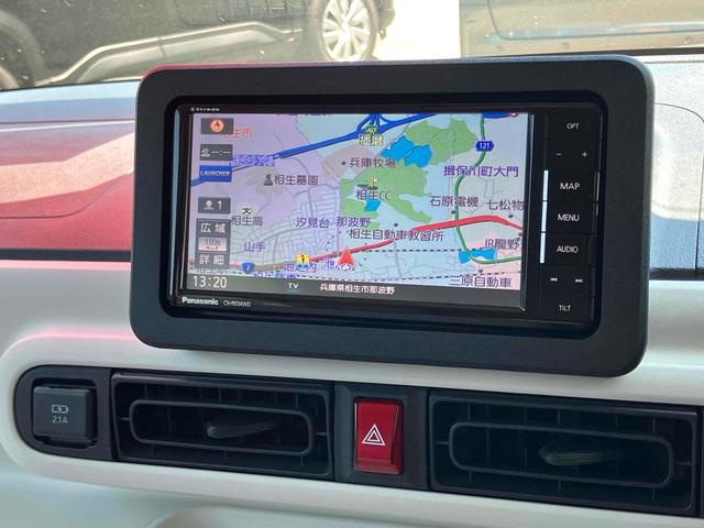 ムーヴキャンバス ストライプスＸ　バックカメラ　両側電動スライドドア　ナビ　ＴＶ　クリアランスソナー　衝突被害軽減システム　オートライト　スマートキー　アイドリングストップ　電動格納ミラー　ベンチシート　ＣＶＴ　盗難防止システム（4枚目）