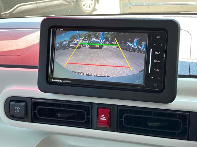 ムーヴキャンバス ストライプスＸ　バックカメラ　両側電動スライドドア　ナビ　ＴＶ　クリアランスソナー　衝突被害軽減システム　オートライト　スマートキー　アイドリングストップ　電動格納ミラー　ベンチシート　ＣＶＴ　盗難防止システム（5枚目）