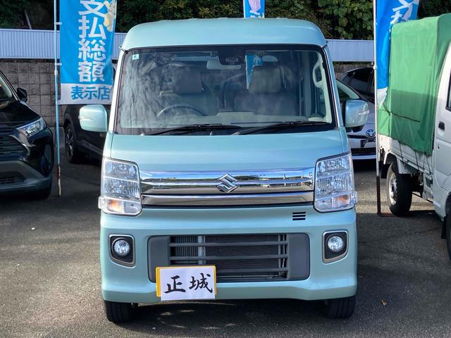 エブリイワゴン ＰＺターボスペシャル　レンタカーアップ　ＥＴＣ　バックカメラ　両側電動スライドドア　ナビ　ＴＶ　衝突被害軽減システム　オートライト　ＨＩＤ　スマートキー　電動格納ミラー　ベンチシート　ＡＴ　盗難防止システム　ＡＢＳ　ＥＳＣ（2枚目）