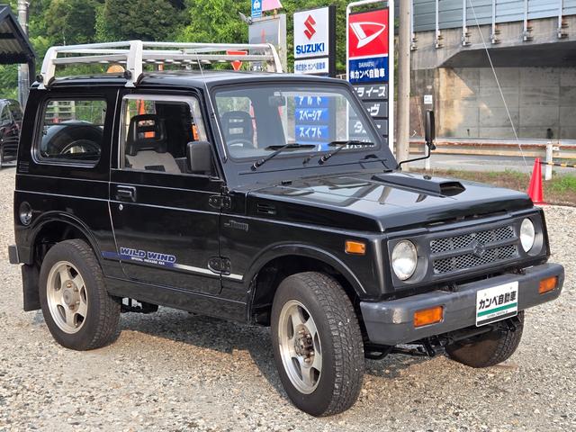 ジムニー ワイルドウインドリミテッド　オートマ　４ＷＤ　ルーフキャリア　走行距離９９９００ｋｍ　エアコン　パワステ（2枚目）