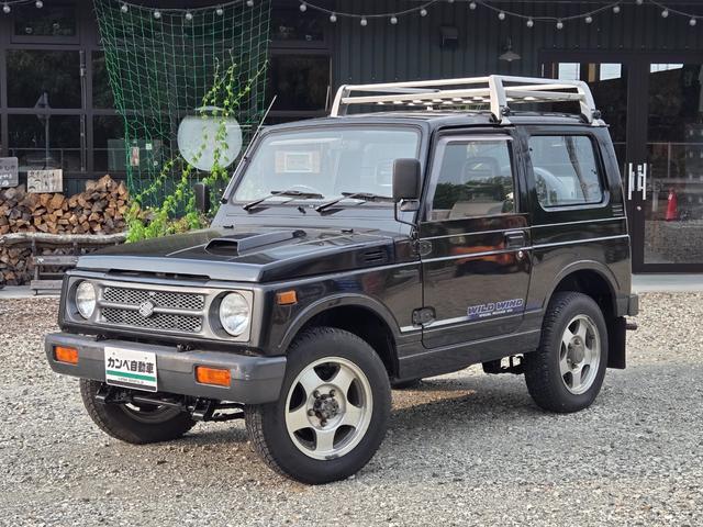 ジムニー ワイルドウインドリミテッド　オートマ　４ＷＤ　ルーフキャリア　走行距離９９９００ｋｍ　エアコン　パワステ（4枚目）