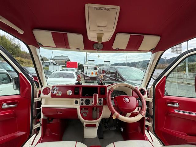 エブリイワゴン ＪＰターボ　シェビーバン仕様　赤白ツートンカラー　革調シートカバー　ＬＥＤヘットライト　内装赤白ツートンカラー　ターボ車　１４インチホイール　ハイルーフ（24枚目）