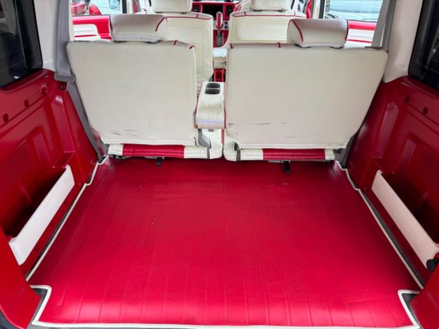 エブリイワゴン ＪＰターボ　シェビーバン仕様　赤白ツートンカラー　革調シートカバー　ＬＥＤヘットライト　内装赤白ツートンカラー　ターボ車　１４インチホイール　ハイルーフ（34枚目）