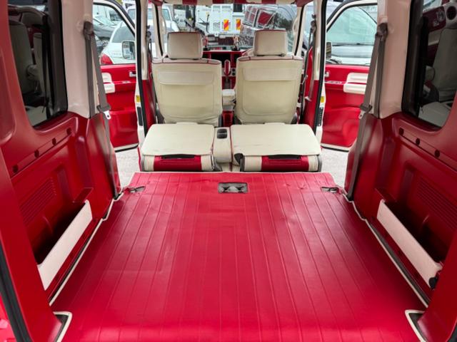 エブリイワゴン ＪＰターボ　シェビーバン仕様　赤白ツートンカラー　革調シートカバー　ＬＥＤヘットライト　内装赤白ツートンカラー　ターボ車　１４インチホイール　ハイルーフ（35枚目）