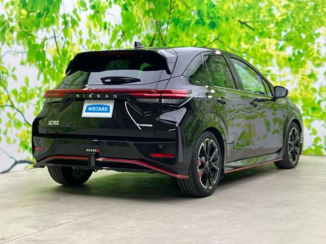 オーラ ニスモ　新品タイヤ／保証書／純正　９インチ　ＳＤナビ／インテリジェントルームミラー／エマージェンシーブレーキ／全方位モニター／車線逸脱防止支援システム／シート　ハーフレザー／ヘッドランプ　ＬＥＤ　全周囲カメラ（3枚目）