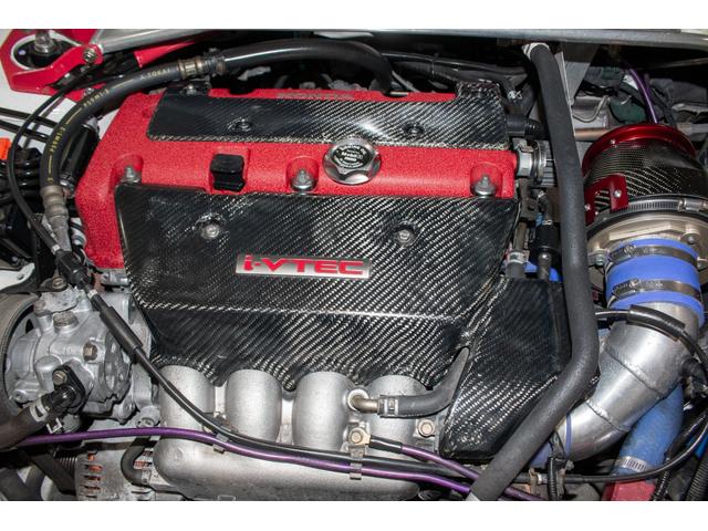 インテグラ タイプＲ　イングスフルエアロ・Ｊ’ｓワイドフェンダー・高瀬スタウトボンネット・ＢＬＩＴＺエアクリーナー・無限サスペンション・ＳＡＲＤキャタライザー・柿本改マフラー・レカロフルバケ・Ｄｅｆｉ追加メーター（13枚目）