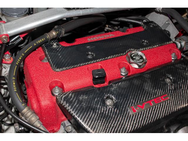 インテグラ タイプＲ　イングスフルエアロ・Ｊ’ｓワイドフェンダー・高瀬スタウトボンネット・ＢＬＩＴＺエアクリーナー・無限サスペンション・ＳＡＲＤキャタライザー・柿本改マフラー・レカロフルバケ・Ｄｅｆｉ追加メーター（14枚目）