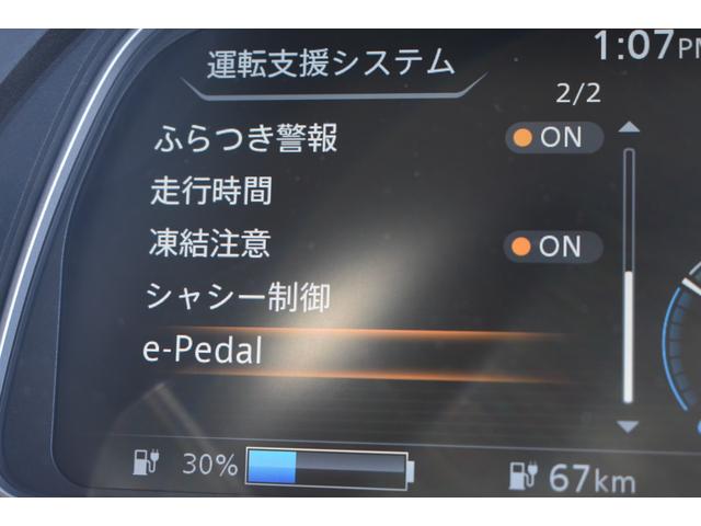 リーフ Ｇ　純９ナビ　フルセグＴＶ　プロパイ　プロパイパーキング　ドラレコ　ＥＴＣ２．０　ＡＶＭ　インテリミラー　ＬＥＤヘッド　寒冷地　シート／ハンドルヒーター　　コーナーセンサー　踏み間違い防止　インテリキー（10枚目）