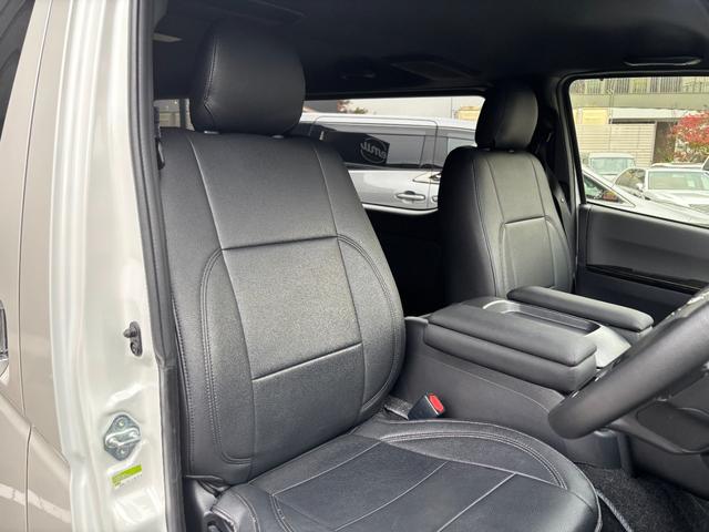 ハイエースバン スーパーGL ダークプライムII 禁煙 モデリスタフルエアロ ESSEX18AW ローダウン オーバーフェンダー リヤスポ シルクブレイズフェンダーミラー 社外LEDテール 革調シートカバー LEDヘッド アルパインナビ フルセグTV(13枚目)