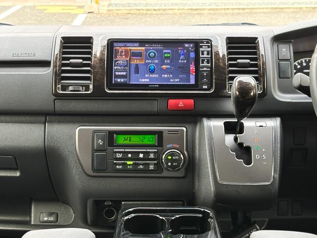 ハイエースバン スーパーGL ダークプライムII 禁煙 モデリスタフルエアロ ESSEX18AW ローダウン オーバーフェンダー リヤスポ シルクブレイズフェンダーミラー 社外LEDテール 革調シートカバー LEDヘッド アルパインナビ フルセグTV(21枚目)