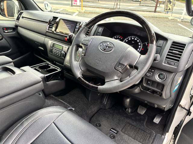 ハイエースバン スーパーGL ダークプライムII 禁煙 モデリスタフルエアロ ESSEX18AW ローダウン オーバーフェンダー リヤスポ シルクブレイズフェンダーミラー 社外LEDテール 革調シートカバー LEDヘッド アルパインナビ フルセグTV(39枚目)