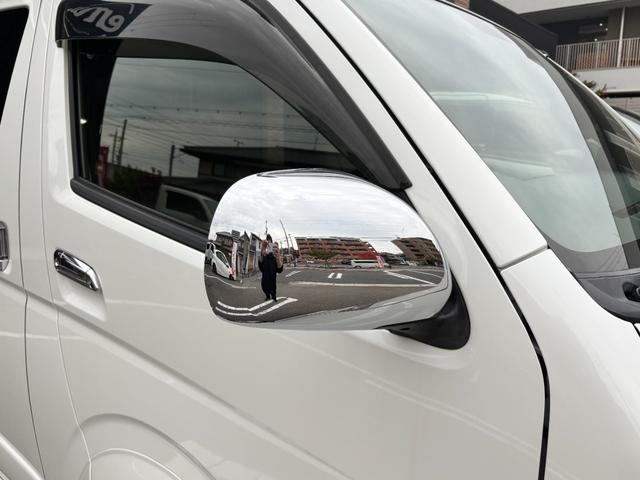 ハイエースバン スーパーGL ダークプライムII 禁煙 モデリスタフルエアロ ESSEX18AW ローダウン オーバーフェンダー リヤスポ シルクブレイズフェンダーミラー 社外LEDテール 革調シートカバー LEDヘッド アルパインナビ フルセグTV(52枚目)